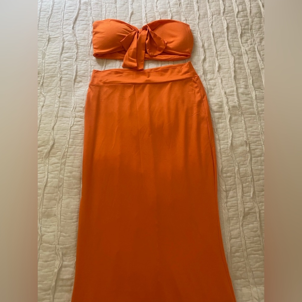 Elegant Orange Women's Skirt